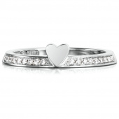 Paramour Love Thin Bague Or blanc