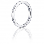 Thin & I Love You On Top Bague Or blanc