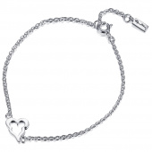Mini Crazy Heart Bracelet Argent 17-19 cm