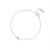 Micro Blink - Green Emerald Bracelet Argent 16-19 cm