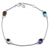 Love Beads Flow Bracelet Or blanc 17-19 cm
