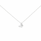 Butterfly Collier Argent 40-45 cm