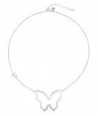 Butterfly big Collier Argent 45-50 cm