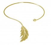 Feather bangle Collier flex Or S/M