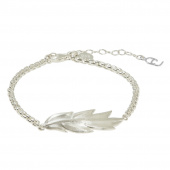 Feather/Leaf chain brace Bracelet Argent
