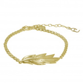 Feather/Leaf chain brace Bracelet Or