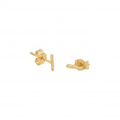 Wood small Boucle d'oreille Or