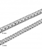 GLIMRA 4mm Bracelet Acier/Cristal