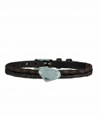 BROOKLYN Bracelet Acier/Marront