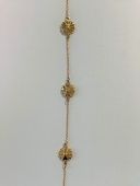 Uppland Bracelet 3 blommor Or 17+1 cm