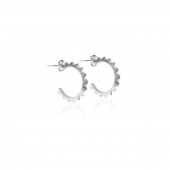 Pyramid Hoops Boucle d'oreille S (Argent)