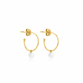 Pearl Mini Hoops Boucle d'oreille (Or)