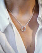 Ocean small single Collier Argent